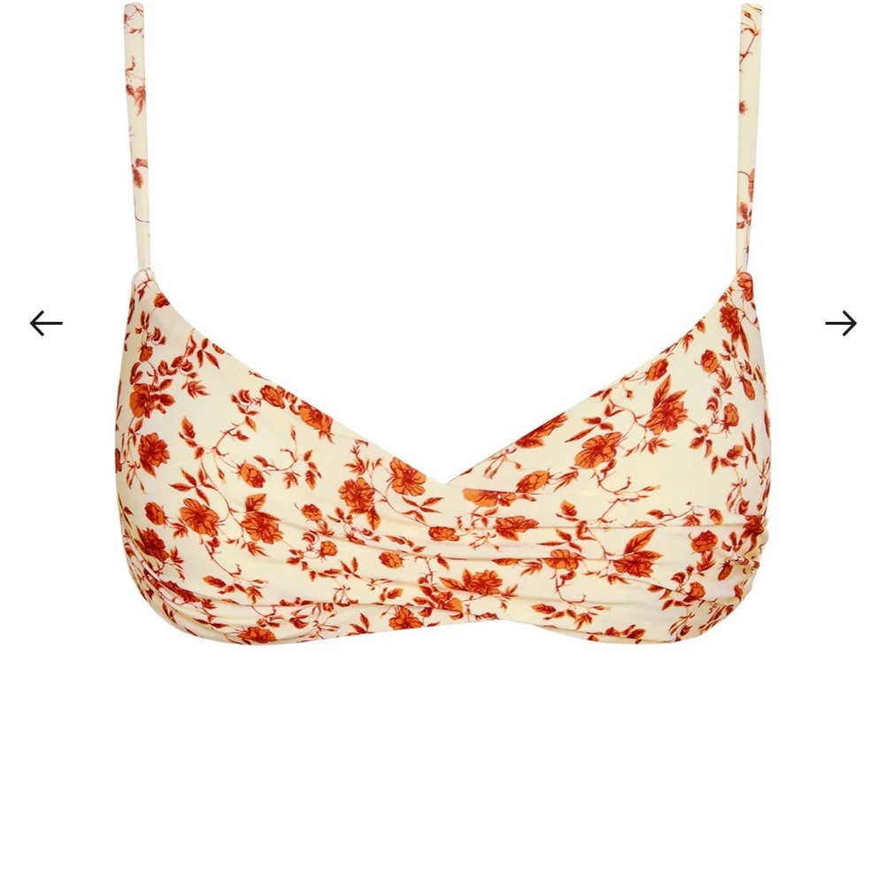 Monday Swimwear Bordeaux Top in Sunrise Floral (Petite)